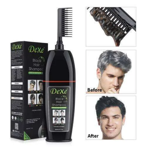 200ml) dexe black hair shampoo